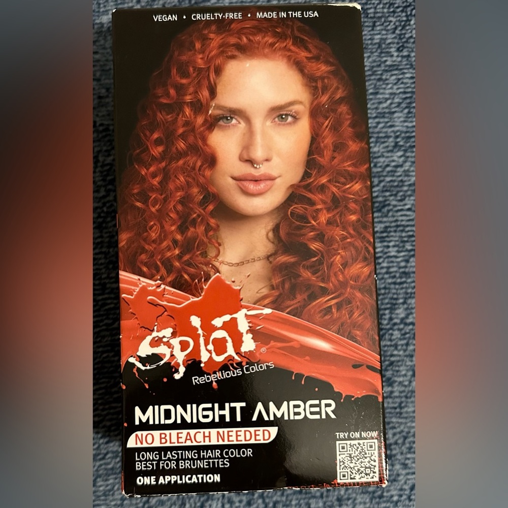 Splat Midnight Amber Hair Color Kit Semi-Permanent No Bleach